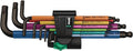Wera 950 SPKL/9 SM N SB Multicolour BlackLaser L-Key Set, 9pc, Metric, 1.5-10mm, 05073593001, Silver