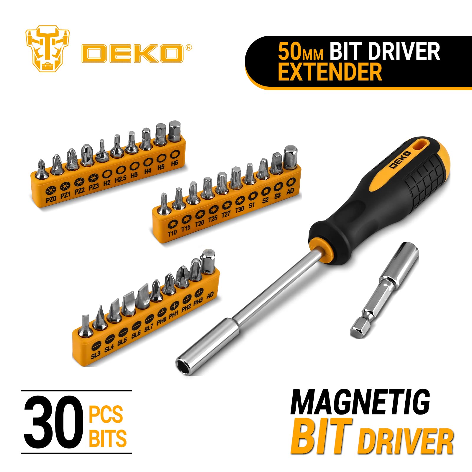 DEKO Tool Kit Set Box 100 Pieces Home Repair DIY Tools Basic Hand Toolbox Sets for Home